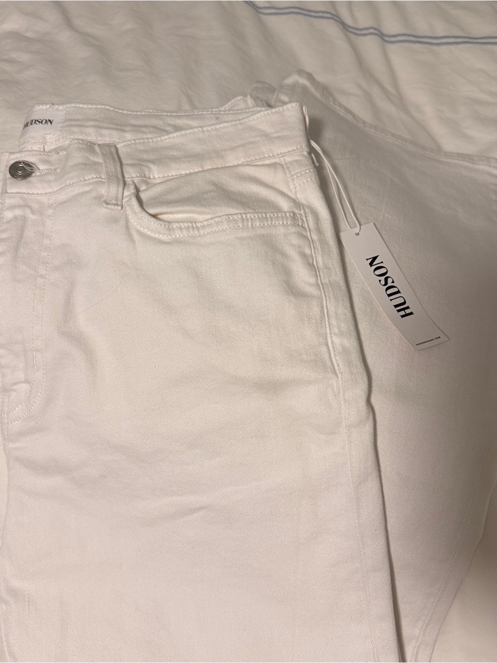 Hudson Jeans High-Rise White Denim